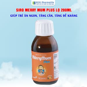 Siro Merry Mum Plus 100ml - Giúp trẻ ăn ngon, tăng cường đề kháng