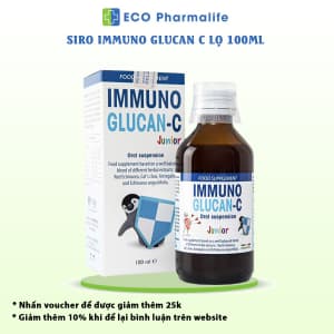 Siro Immuno Glucan C lọ 100ml - Bổ sung vitamin C, tăng cường đề kháng