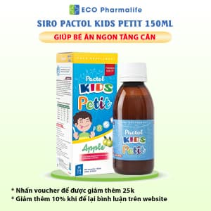 Siro giúp bé ăn ngon tăng cân Pactol Kids Petit 150ml
