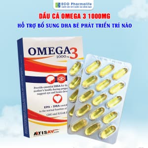 Dầu cá Omega 3 1000mg - Hỗ trợ bổ sung DHA bé phát triển trí não