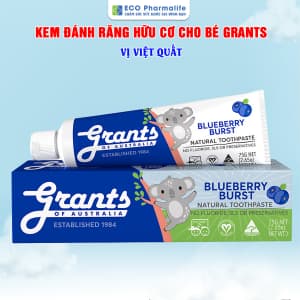 Kem Đánh Răng Hữu Cơ Cho Bé Grants Vị Việt Quất