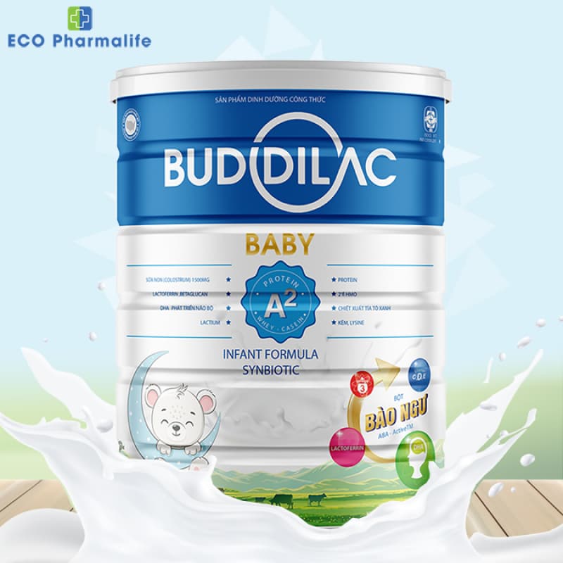 Sữa Buddilac baby hộp 900g giúp bé tăng cân, tăng sức đề kháng
