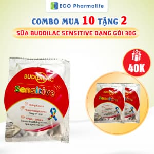 Combo 10 gói sữa buddilac sensitive 30g dành cho trẻ chậm - rối loạn phát triển