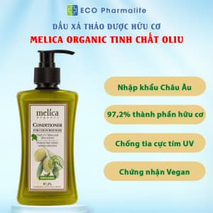 Dầu xả Melica Organic chiết xuất Oliu và màng lọc tia UV
