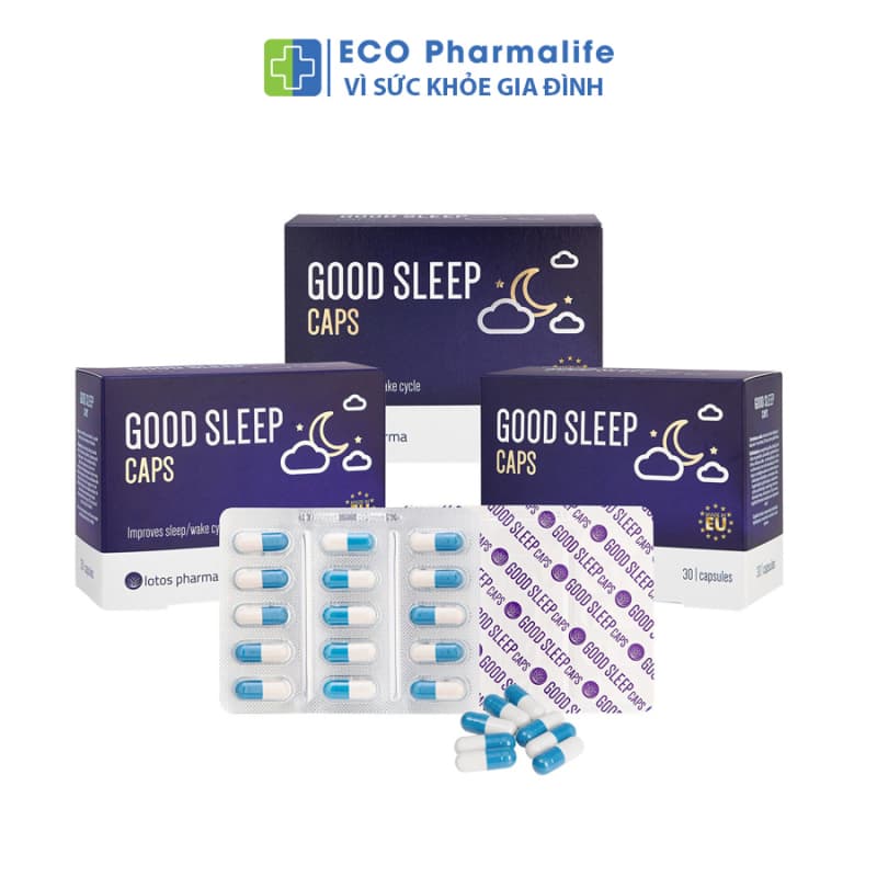 Viên ăn ngủ ngon Good Sleep Caps hộp 30 viên