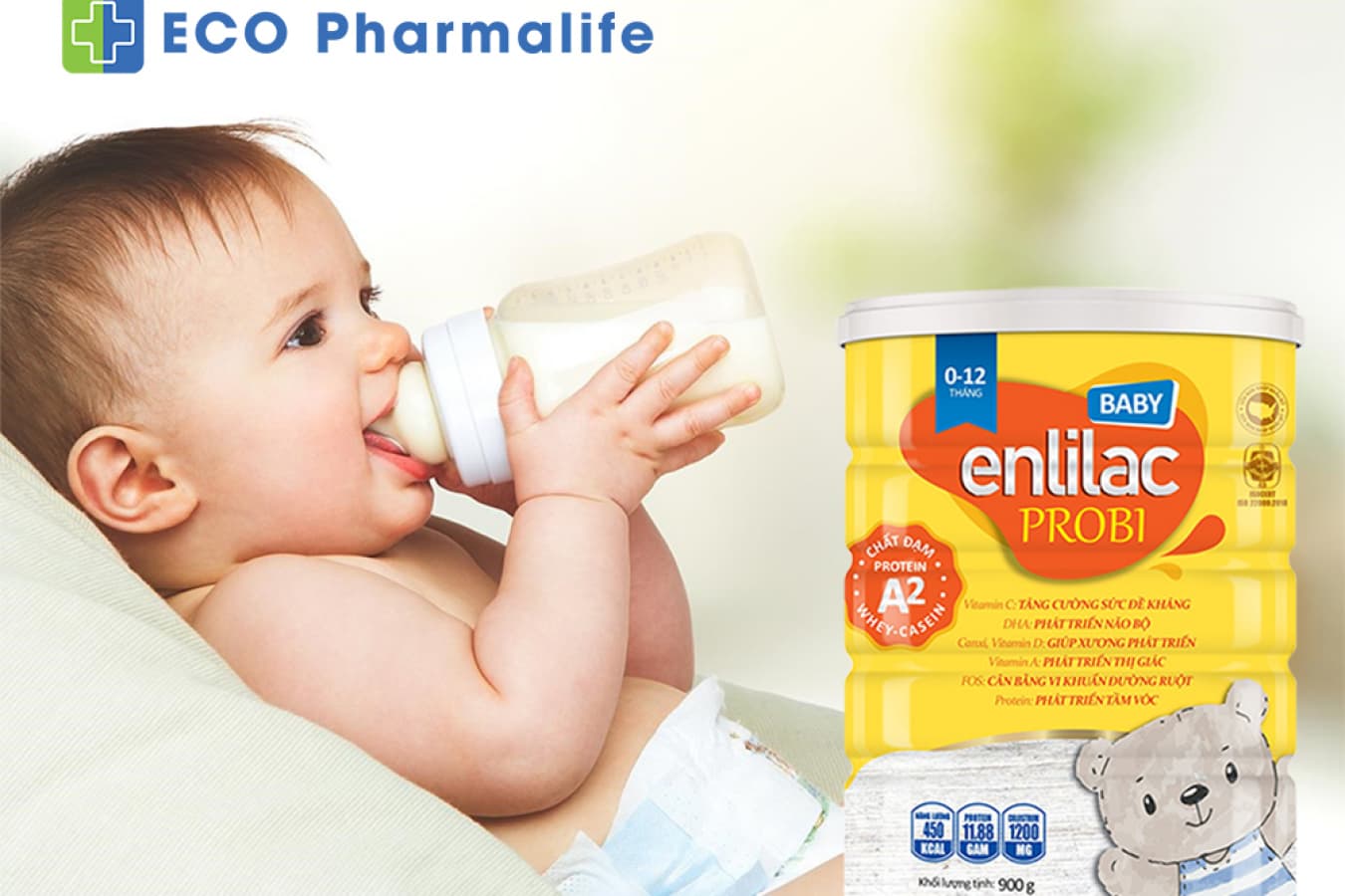 Enlilac A2 baby sữa chống táo bón cho trẻ dưới 1 tuổi hiệu quả