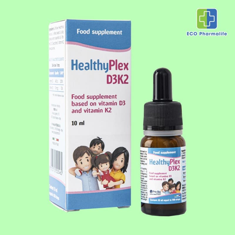 Healthy plex d3k2 10ml - Siro bổ sung vitamin d3 k2