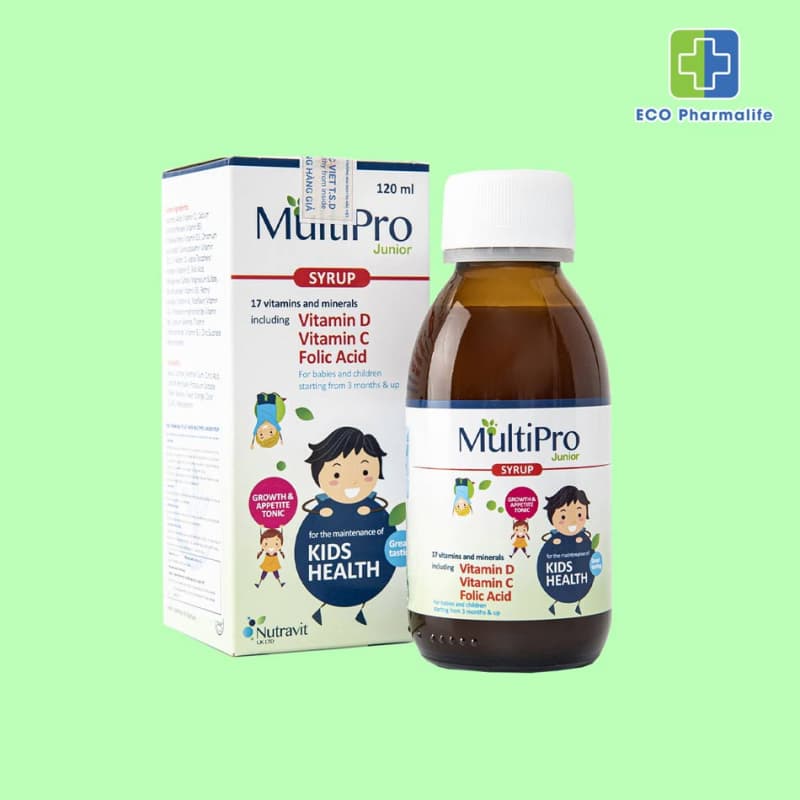 Siro MultiPro Junior Syrup bổ sung vitamin tổng hợp cho bé