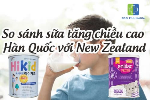 So sánh sữa tăng chiều cao Hàn quốc với New Zealand