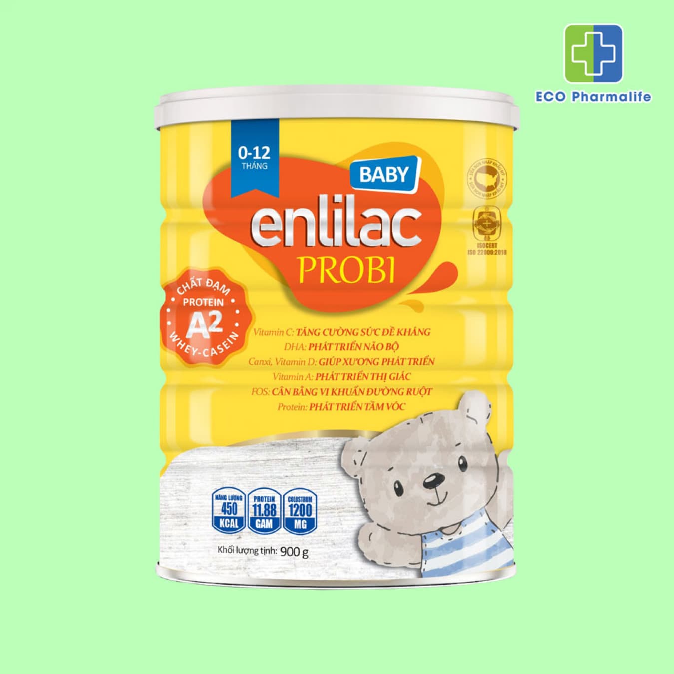 Sữa bột cho trẻ dưới 1 tuổi Enlilac Probi Protein A2 Baby