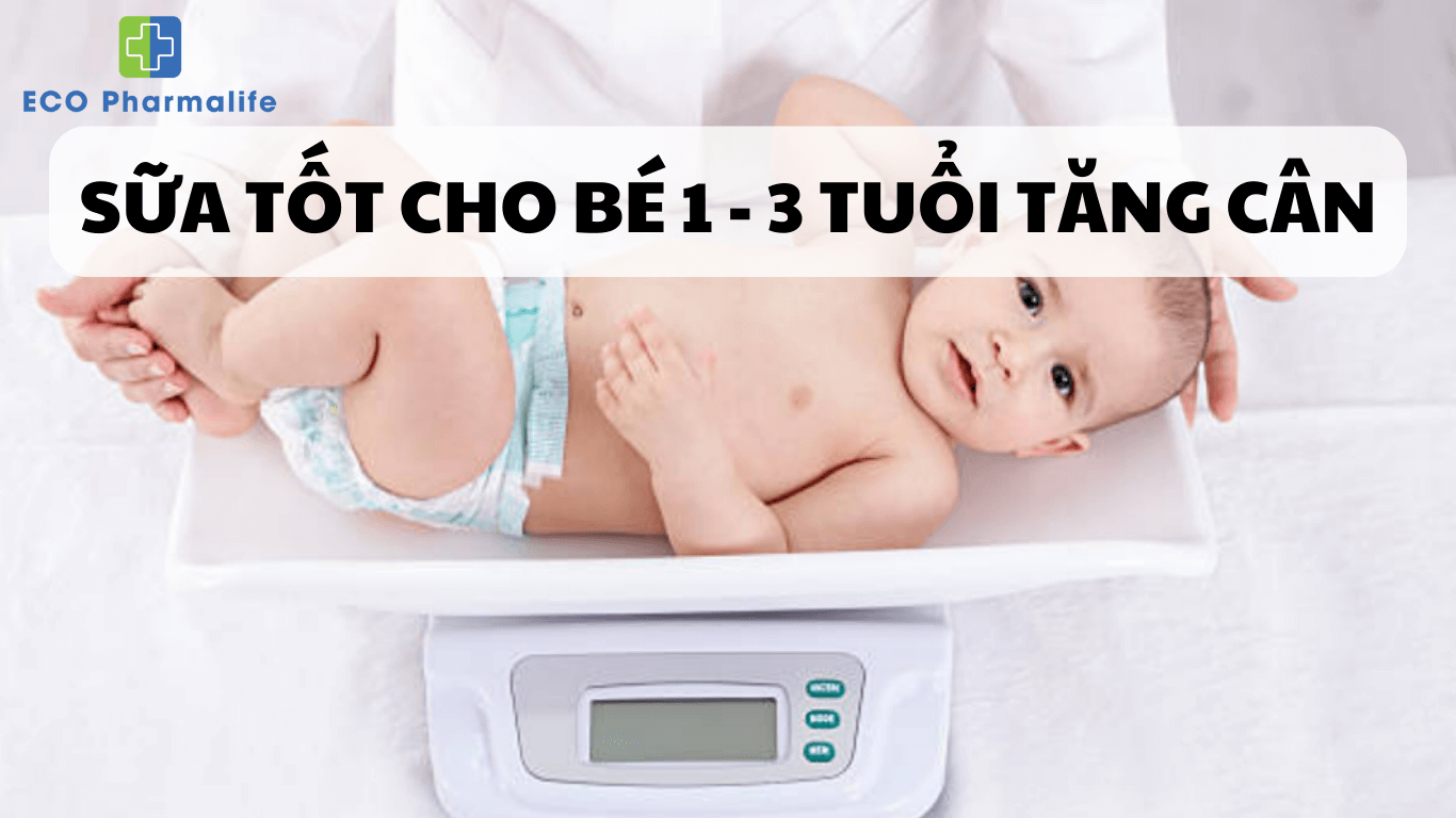 TOP 7 dòng sữa tốt cho bé 1 - 3 tuổi tăng cân thần tốc